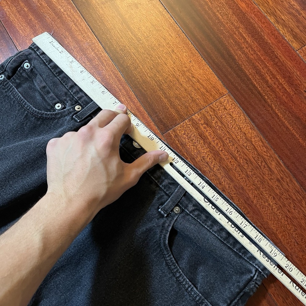 Levis Jeans Mens 40x30 (39x29) Black 505 Straight Leg Workwear 100% Cotton Denim - Picture 7 of 10
